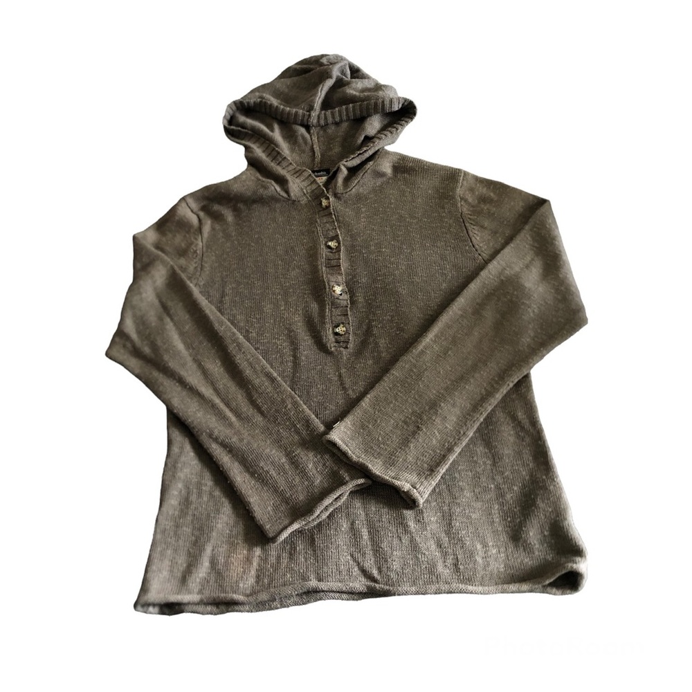 Columbia knit hoodie sweater olive green taupe